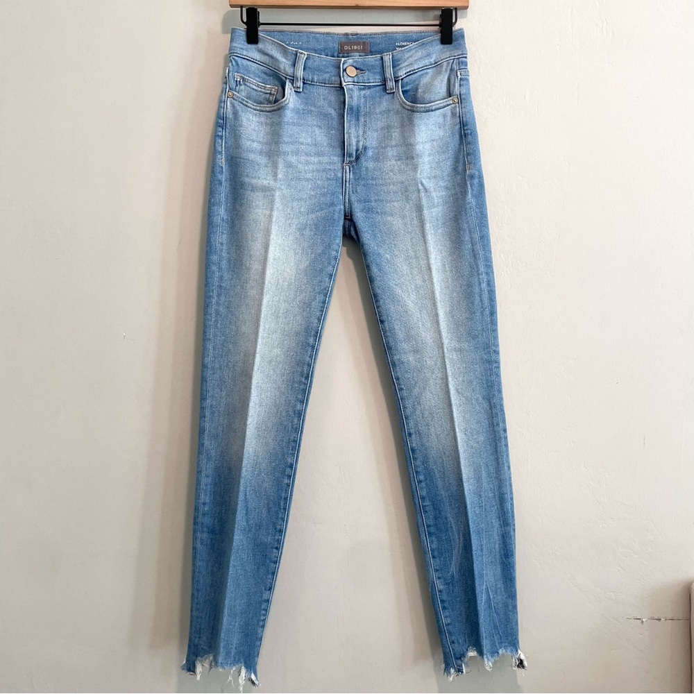 Dl1961 Florence Mid Rise Insta Sculpt Raw Step Hem Skinny Jeans